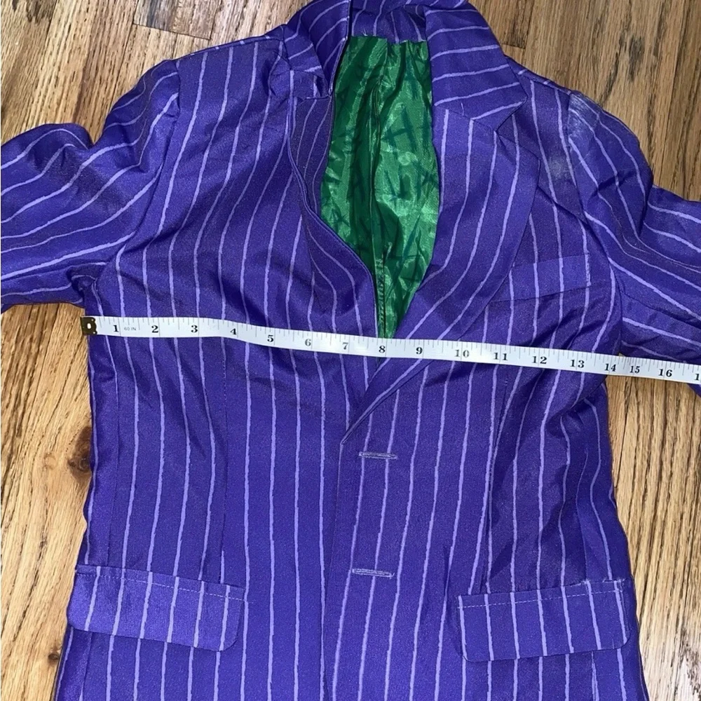 Child Fancy Dress Size Medium Batman Joker Purple Jacket With White Bandana